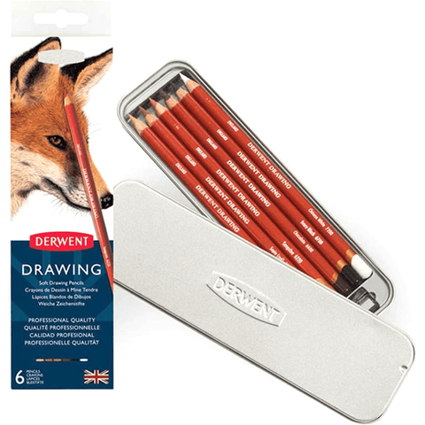 Derwent Drawing Colour Pencils [Tin 6]