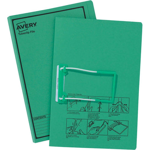 Avery 84432 Tubeclip File Foolscap Pack of 20 (Green)