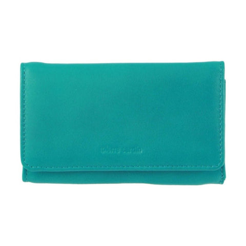 Pierre Cardin Women's Leather Tri-Fold Protected RFID Wallet 14cm Turquoise