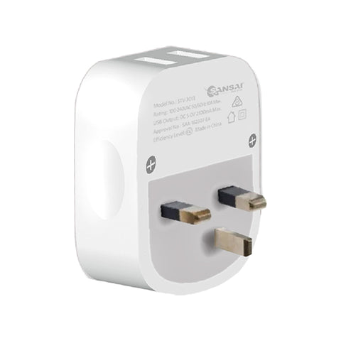 Sansai Travel Adaptor with USB-C And USB-A Port - AU/UK Region