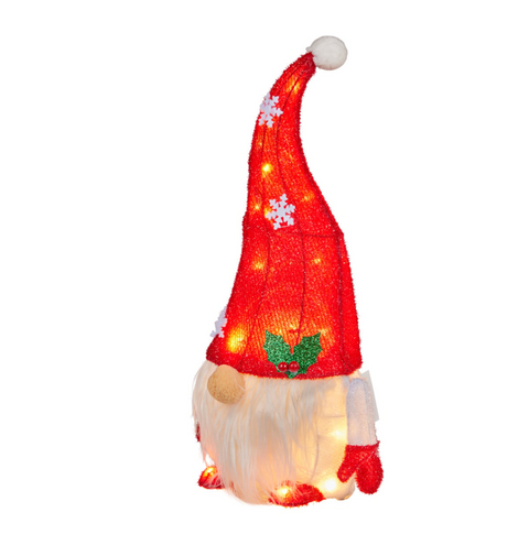 Christabelle Christmas Gnome Display with Lights - 51cm