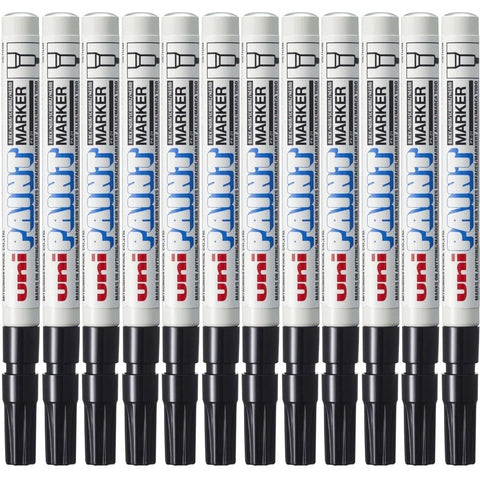 Uni-Ball PX-21 Paint Marker Bullet Tip 1.2mm Box of 12 (Black)