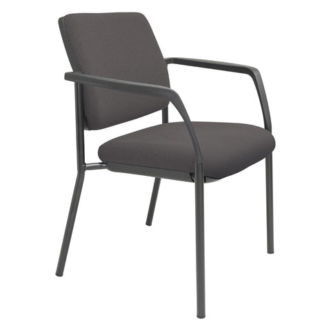 Buro Lindis 4 Leg Chair Black Powdercoat Frame With Arms Safetex Charcoal