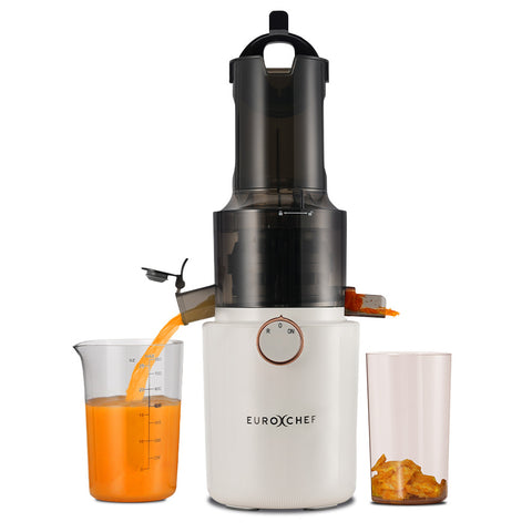 EUROCHEF Cold Press Slow Juicer Machine Large Chute 200W - White