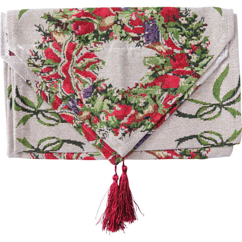 LVD 34x180cm Polyester Wreath Christmas Table Runner Home/Kitchenware Decor