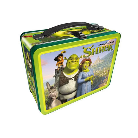 Aquarius Tin Carry All Shrek Fun Box Food Storage Lunchbox with Handle Square