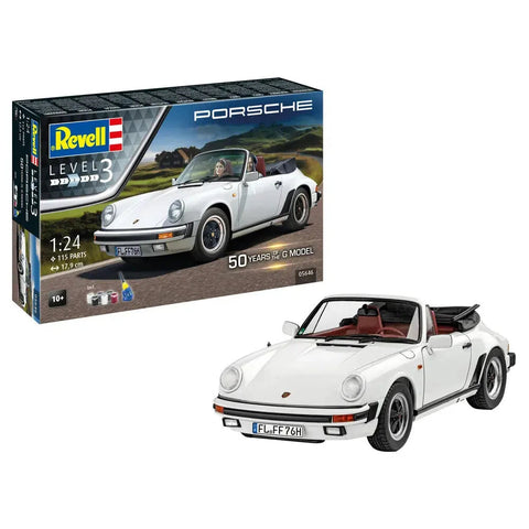 Revell 1/24 Porsche 911 G-Model Cabrio 50th Anniversary Gift Set