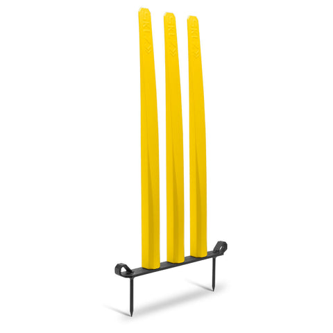 SKLZ Cricket Flexi-Set Training Stumps Ground Spikes Yellow 28 Inch