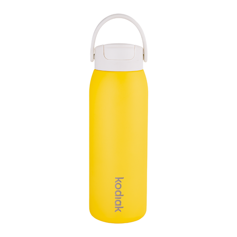 Kodiak Impact 946ml Insulated Stainless Steel Bottle with Straw Lid - Yellow Noa