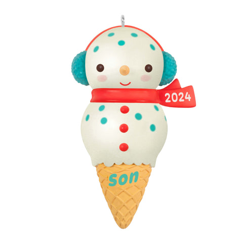 Son Snowman Ice Cream Cone - Hallmark Keepsake Christmas Ornament