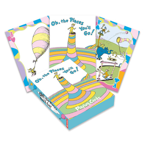 Aquarius 54-Pieces Oh, the Places You'll Go! Playing Cards Poker Family Deck Set 3y+