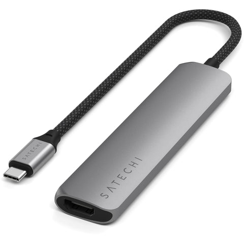 Satechi 6-in-1 USB-C Slim Multiport Adapter 4K (Space Grey)