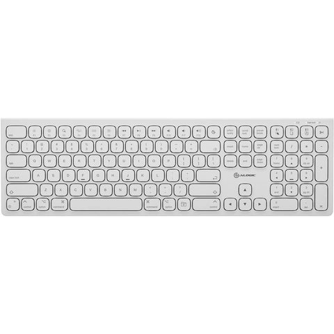 Alogic  Echelon USB-C Rechargeable Bluetooth Full Size Keyboard for Mac (White)