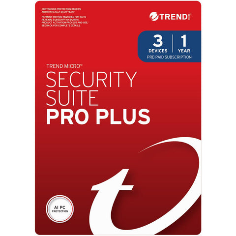 Trend Micro Security Suite Pro Plus (3-Device, 1 Year)[Digital Download]