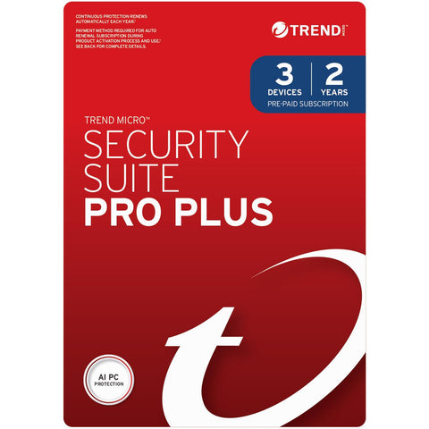 Trend Micro Security Suite Pro Plus (3-Device, 2 Year) [Digital Download]