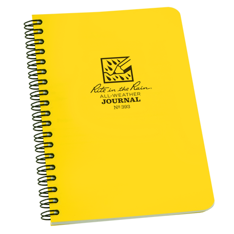 Rite In The Rain Side Spiral 4.625 x 7 Polydura Notebook - Journal - Yellow