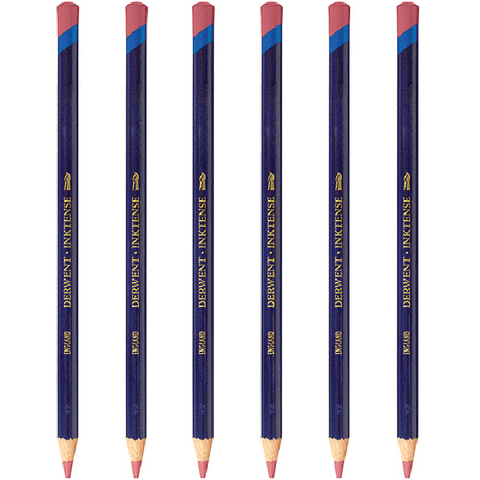 Derwent Inktense Pencil Carmine Pink 0520 Pack 6