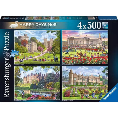 Ravensburger 4x500pc Happy Days No. 5 Royal Residences Puzzle