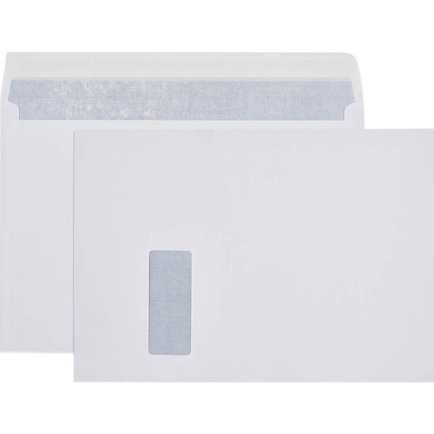 Cumberland C4 Envelopes Window Face 100GSM Secretive 229x324mm White Box 250