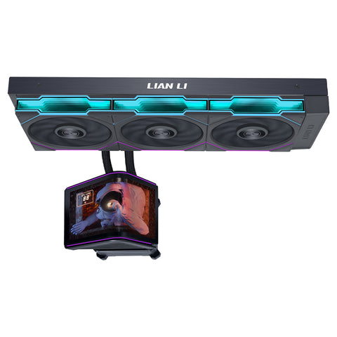 Lian Li HydroShift II OLED Curved 360TL 360mm RGB AIO Liquid CPU Cooler - Black (GHS2OLDC36TB)