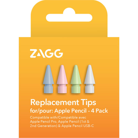 Zagg Apple Pencil Replacement Tips [4 Pack] (Pastel)