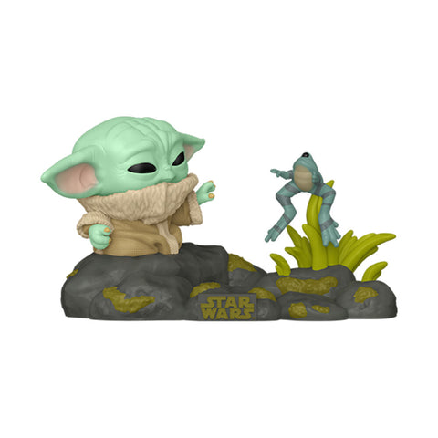 Star Wars Din Grogu with Frog Deluxe Vinyl Pop! Action Statue/Figure Toy