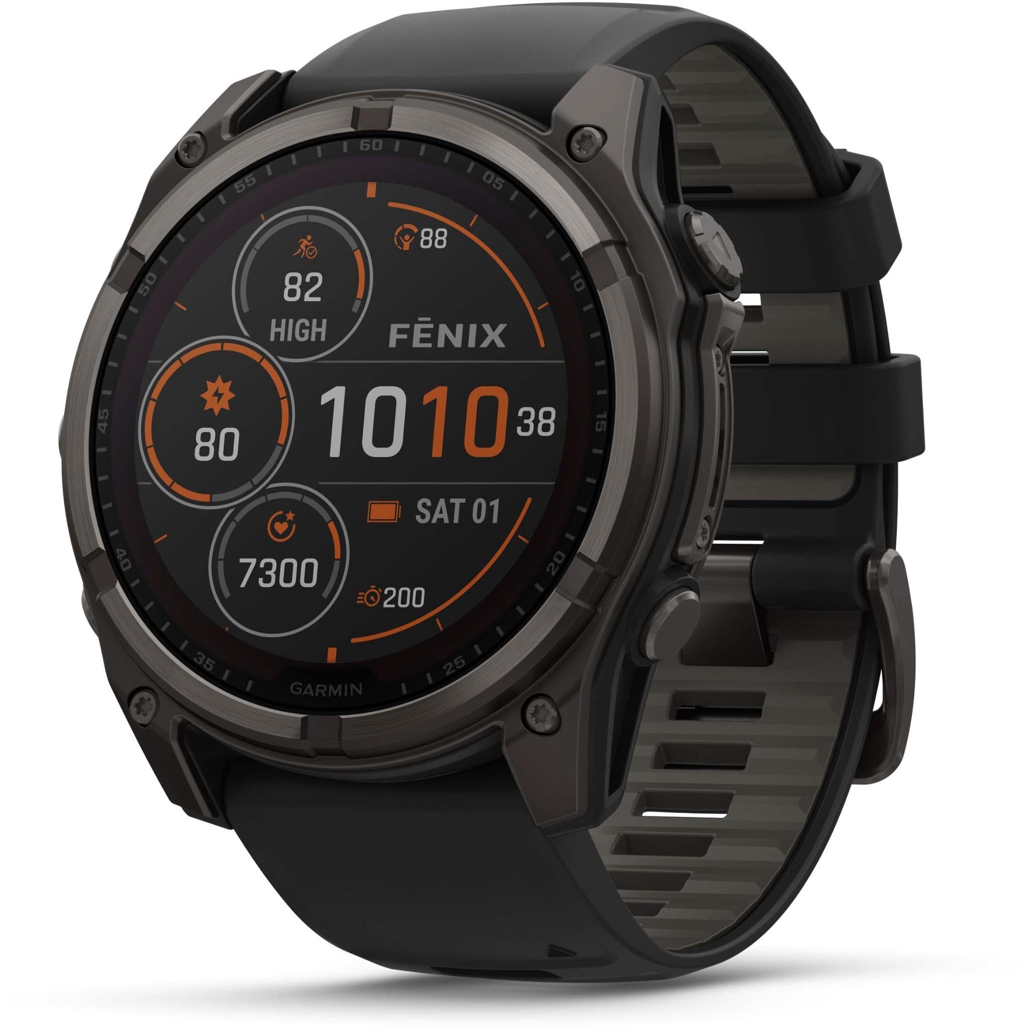 Garmin fenix® 51mm Sapphire Solar Edition Carbon Grey Titanium