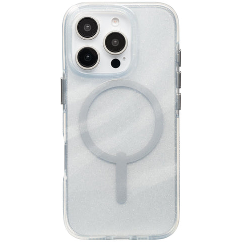 ZAGG Milan Snap Case for iPhone 16 Pro (White Swirl Glitter)