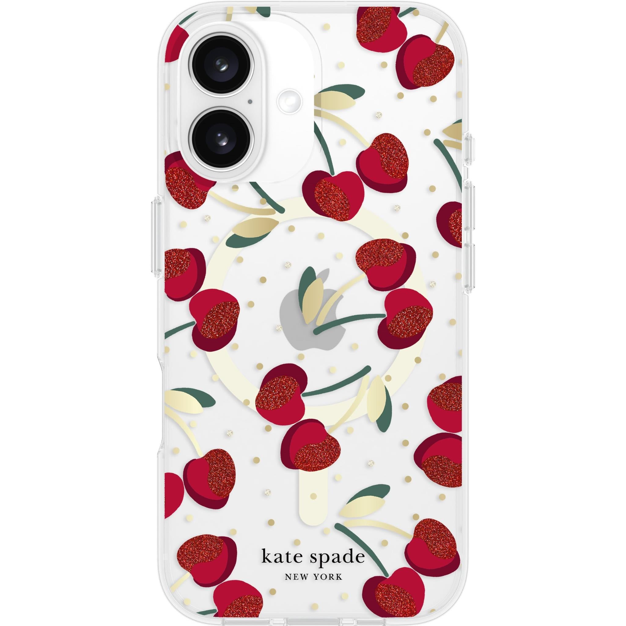 Kate Spade Protective MagSafe Case for iPhone 16 (Cherry Dot) JB