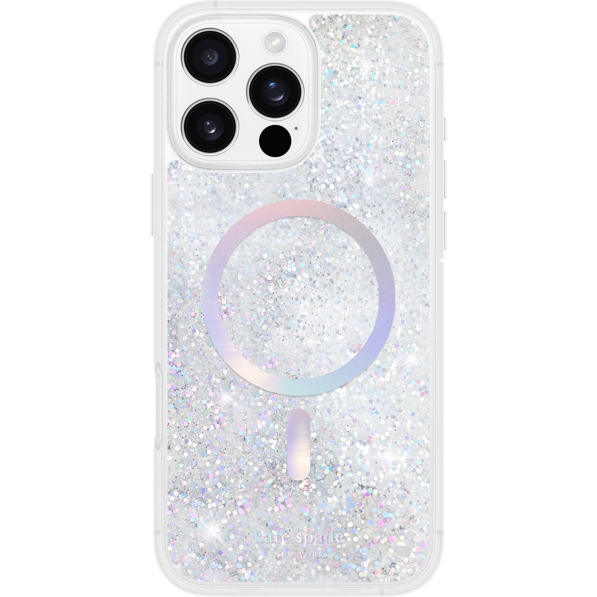 Kate Spade Liquid Glitter MagSafe Case for iPhone 16 Pro Max (Opal