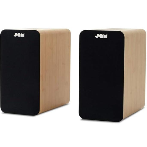 Jam Bluetooth Bookshelf Speakers (Wood)