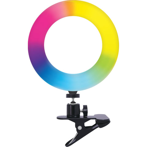 Influencer RGBW 6" Ring Light With Large Clamp