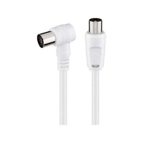 Goobay Angled Antenna Cable - 1.5M, White