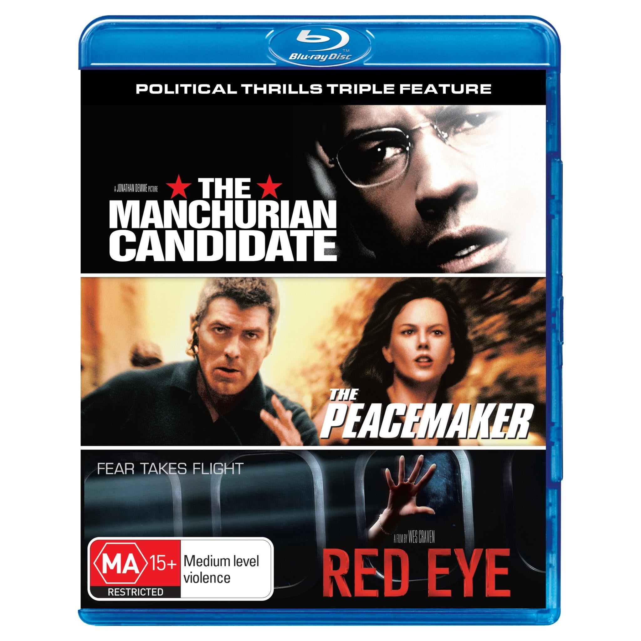 Political Thrills Triple (Manchurian Candidate/Peacemaker/Red Eye