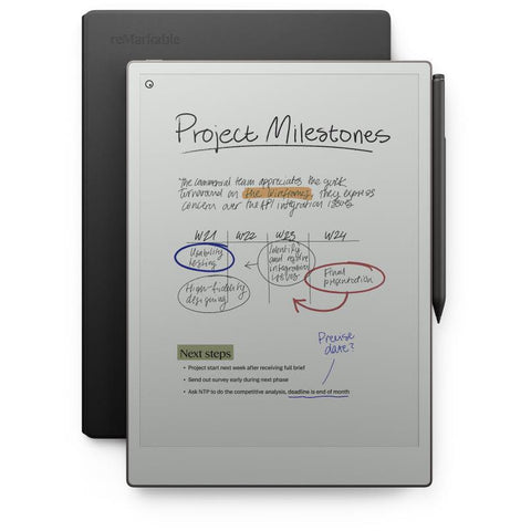 reMarkable Paper Pro with MarkerPlus and BookFolio Pro Leather (Black)