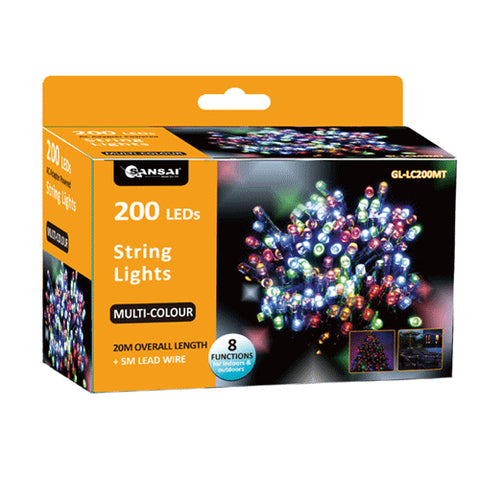 Sansai AC Powered 200 LED 20m Party Lights (Multi Colour)