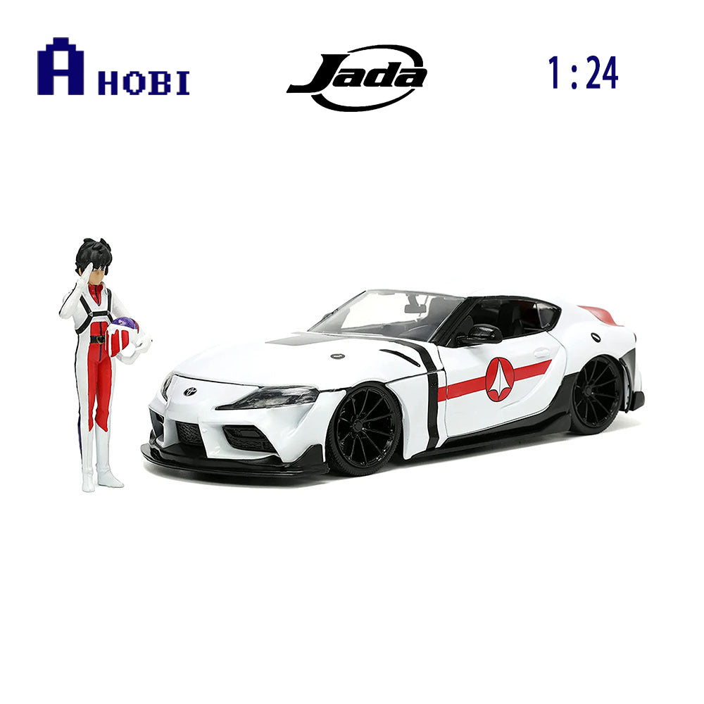JADA TOYS Toyota Supra 2020 1/24 Bleue - Avec Figurine Max Sterling Robotech - Neuf