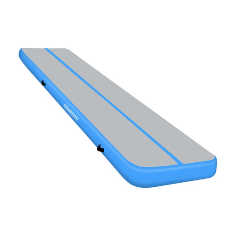 Powertrain 6m x 1m x 20cm Air Track Inflatable Gymnastics Mat (Blue)