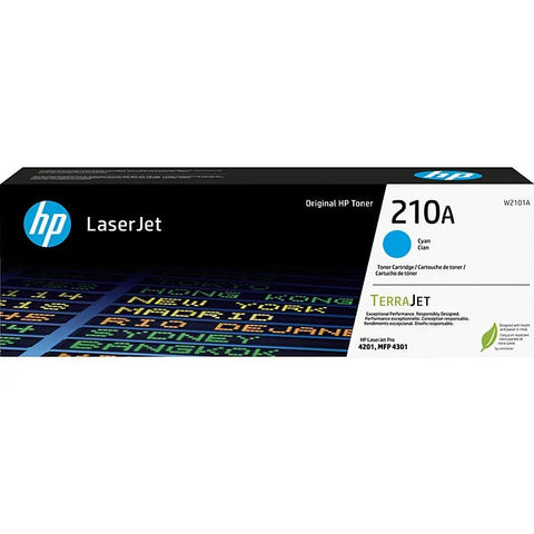 HP 210A Toner Ink Cartridge LaserJet TerraJet Cyan Genuine Original W2101A