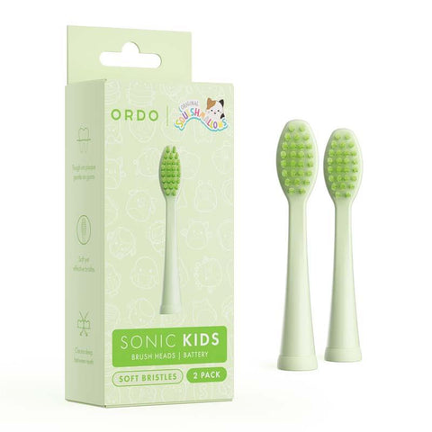 Ordo Sonic Kids Squishmallows Battery Brushheads (Squish Rutabaga)[2 Pack]