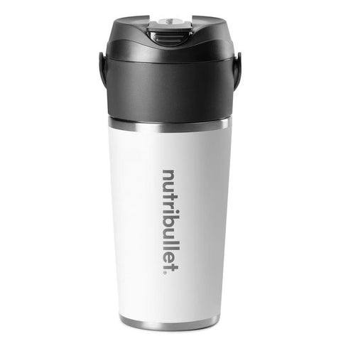 NutriBullet Flip Stainless Steel Portable Blender (White)