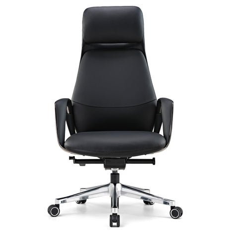 Eureka SERENE Napa Leather Executive Office Chair (Black)