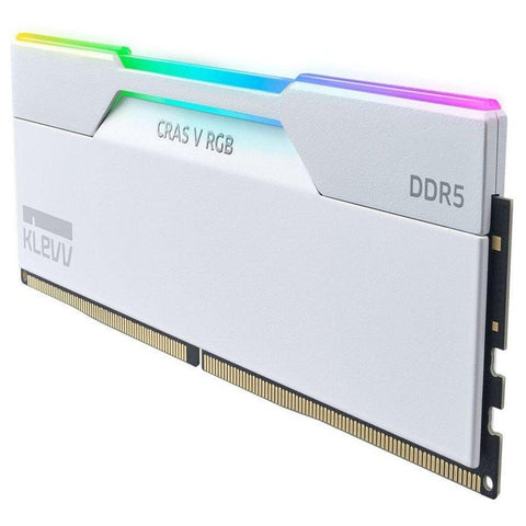 Klevv CRAS V RGB 32GB (2 x 16GB) DDR5  6000MHz CL30 Desktop Memory - Brilliant White