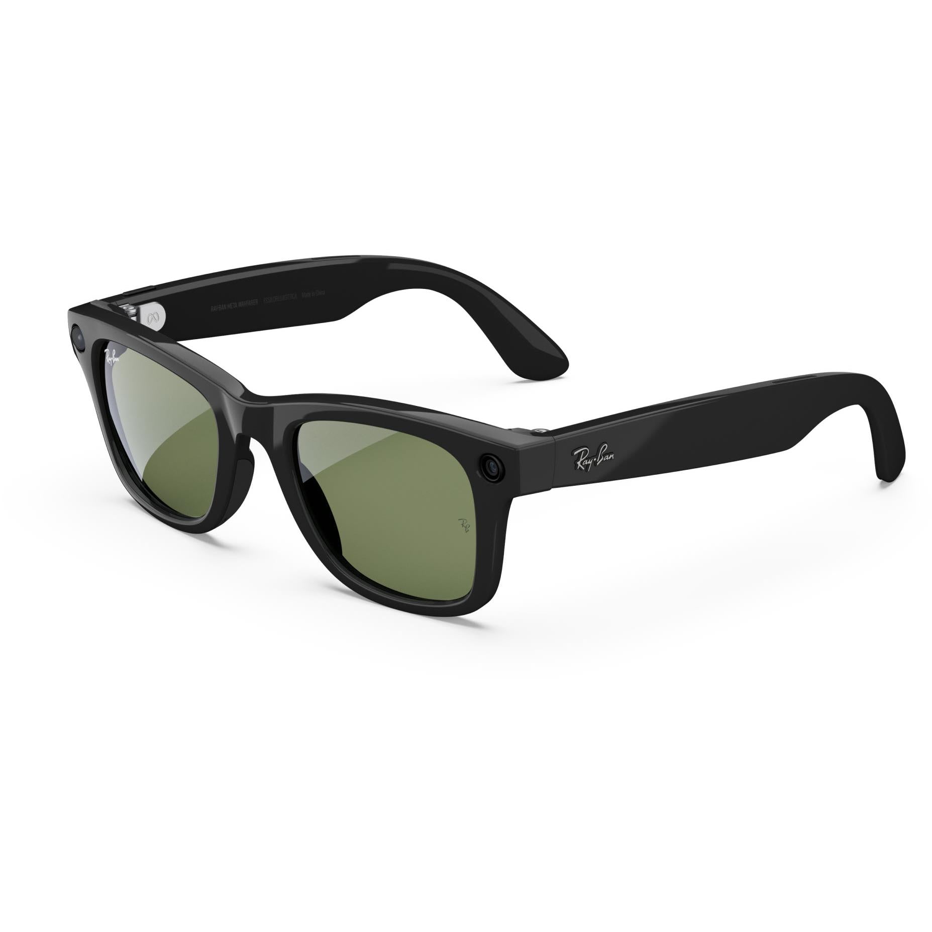 Ray-Ban Meta Wayfarer Large Gen AI Glasses (Shiny Black/Green)