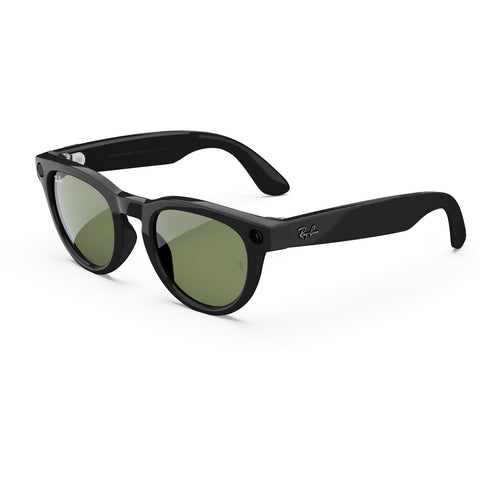 Ray-Ban | Meta Headliner Gen 1 AI Glasses (Shiny Black/Green Polarised)