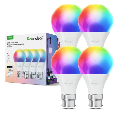 Nanoleaf Essentials Matter Wi-Fi B22 Smart Bulb (4-Pack)