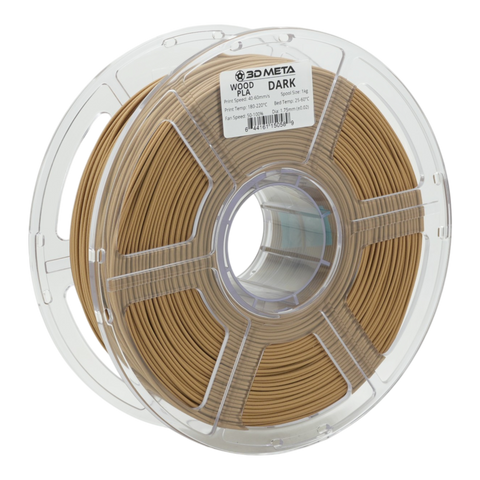 3D META Wood PLA 3D Printing Filament - Dark