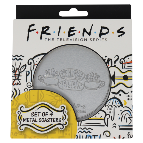 Fanattik Friends Set of 4 Embossed Metal Coasters