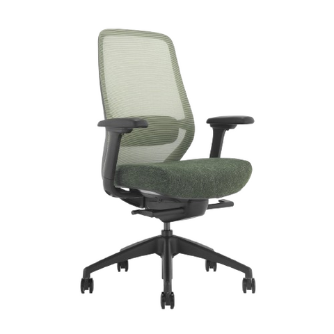 Desky CoilFlex Ergonomic Office Chair - Dark Green / No Headrest