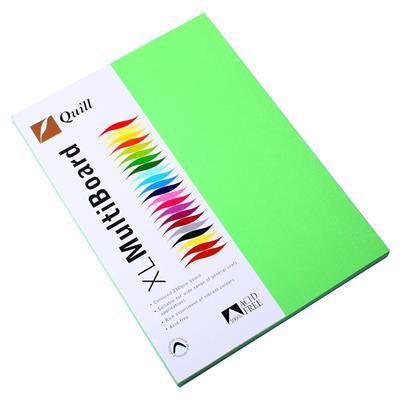 Quill XL Multiboard Paper 210GSM A4 Pack 50 (Lime)